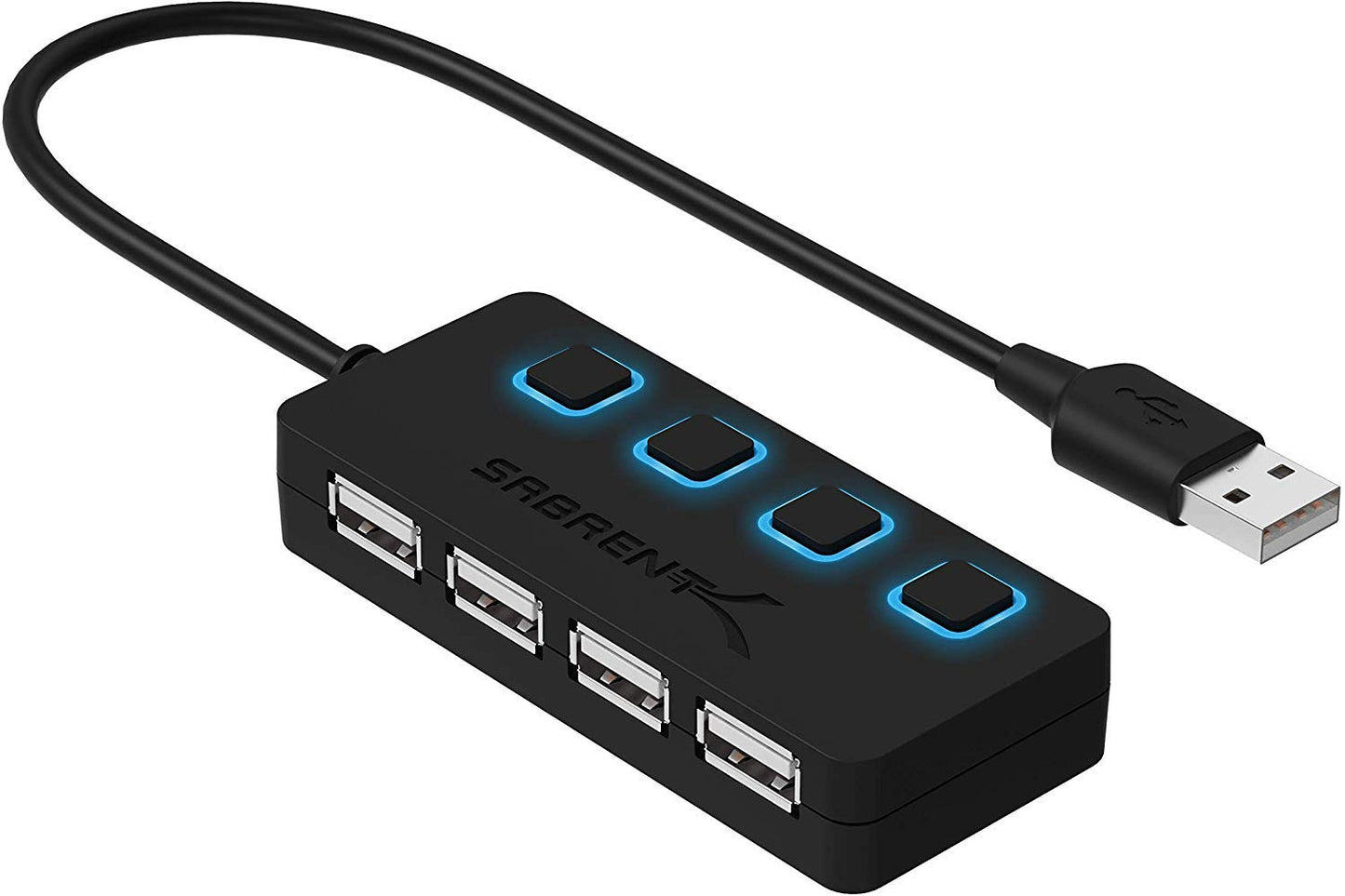 SABRENT 4 Port USB 2.0 Hub Model HB-UMLS 480 Mbps USB 2.0 Network Hub