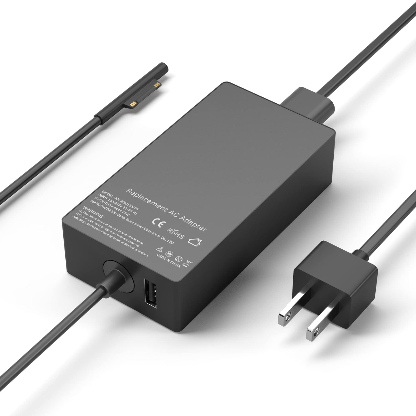 YBRUZRUB 65W USB Type A Power Adapter SK90150400 for Microsoft Surface Laptops and Tablets
