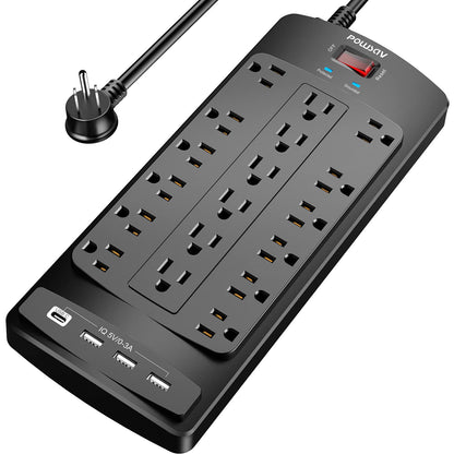 POWSAV 18 Outlets NBW-903 125 Volts 15 Amps Power Strip