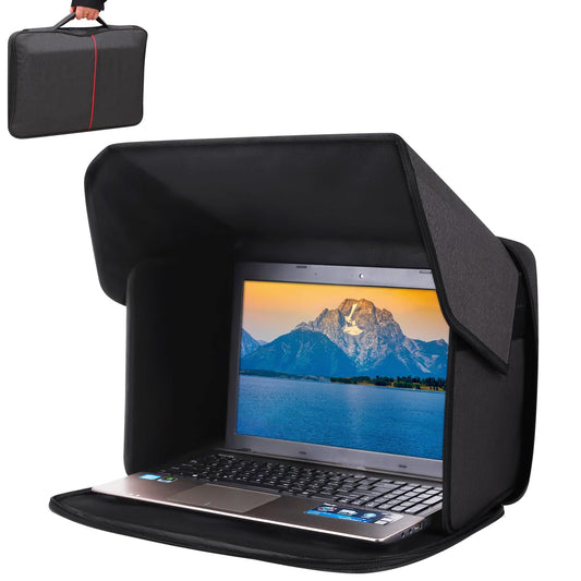 ZIORS 12-14in Portable Laptop Sun Shade Foldable Privacy Shield Anti-Glare