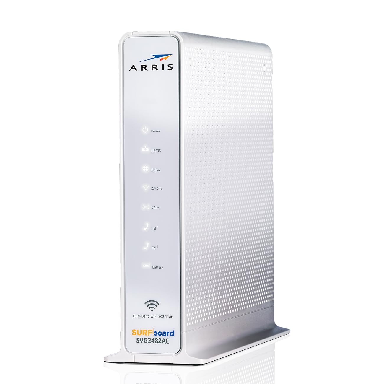 ARRIS SURFboard SVG2482AC DOCSIS 3.0 Cable Modem/AC2350 Wi-Fi Router, 4 Ethernet Ports, 2 Telephony Ports