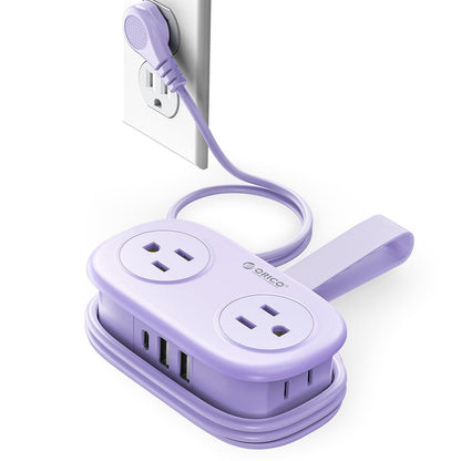 ORICO 4FT Purple AP3-4A2U1C-US 125 Volts Power Strip with 7 Outlets
