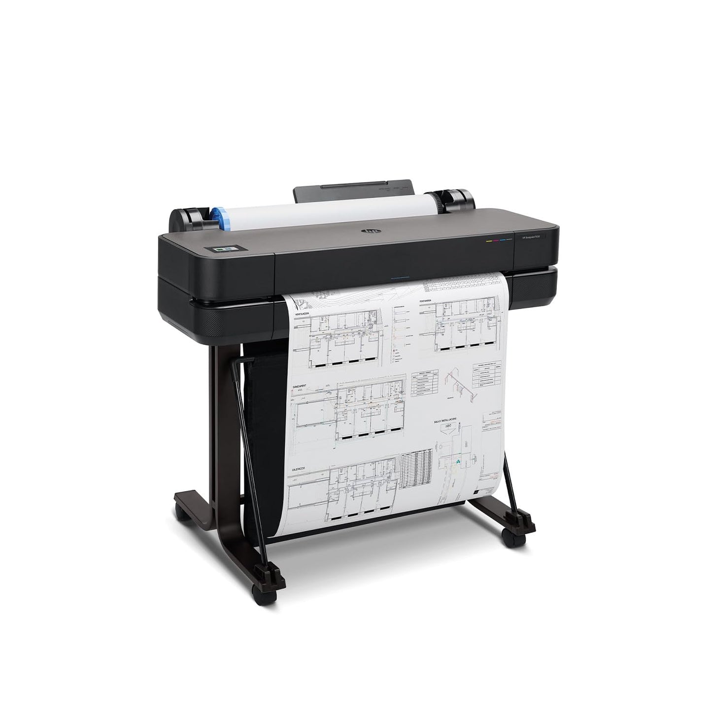 HP DesignJet T630 24" Inkjet Plotter Printer, 30 ppm, Color Output, Touchscreen, Wireless Connectivity