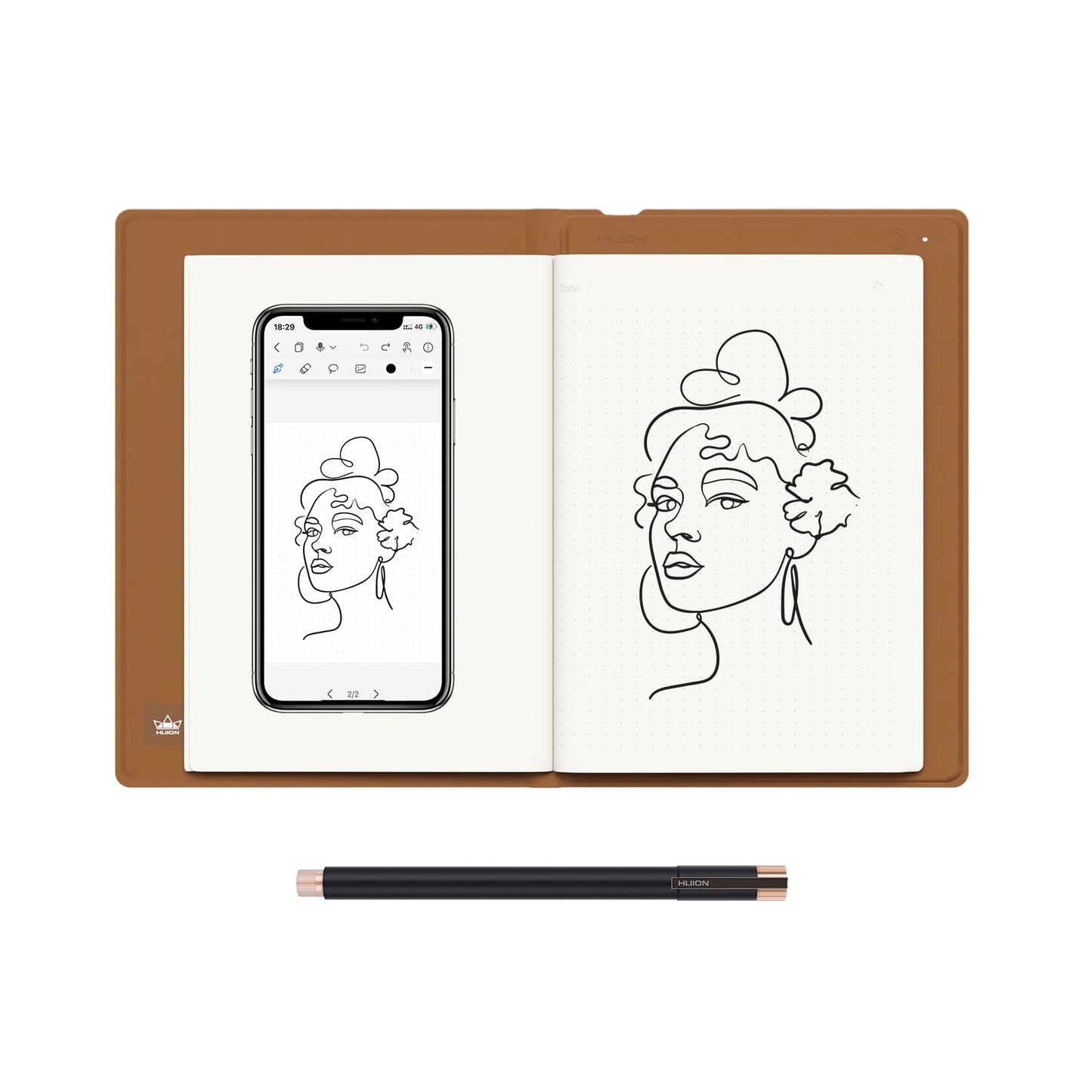 HUION Note A5 Digital Notebook X10 1920x1080
