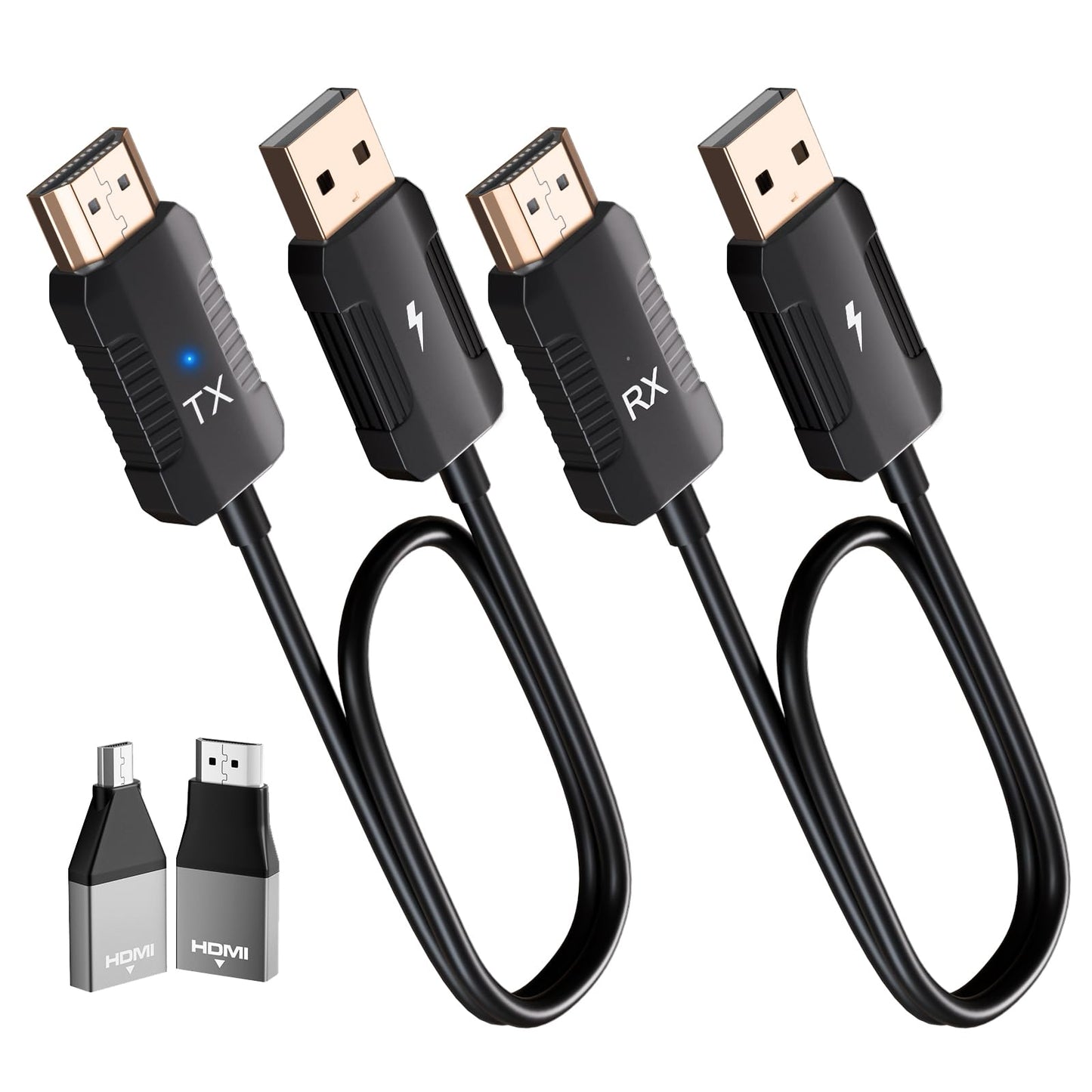 Anytrox Wireless HDMI Transmitter and Receiver Male-to-Male 4K Decode 1080P Indoor HDMI Extender Model THT-020-8