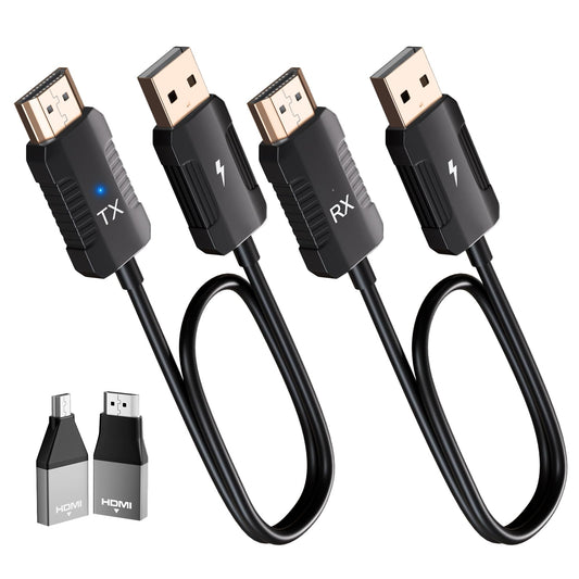 Anytrox Wireless HDMI Transmitter and Receiver Male-to-Male 4K Decode 1080P Indoor HDMI Extender Model THT-020-8
