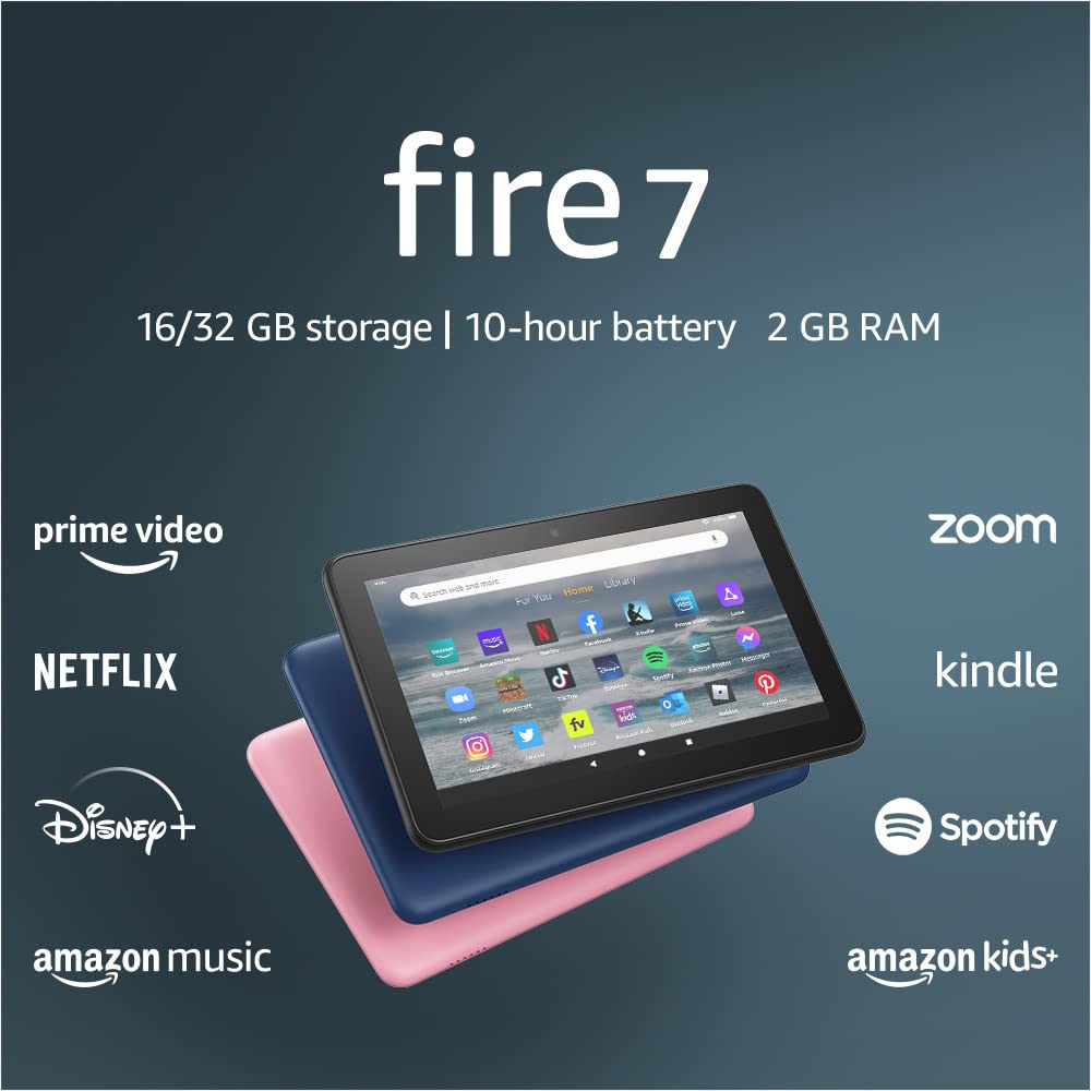 Like-New Amazon Fire 7 16GB 7-inch Tablet 1280x800 10-hours Battery Life Tablet