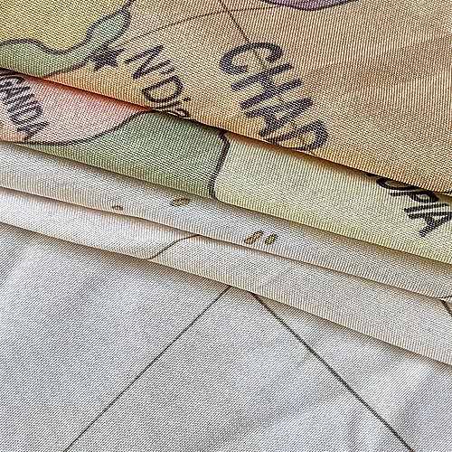 JAWO 60"L x 40"W Unframed Polyester Map Tapestry - Yellow, Portrait Orientation