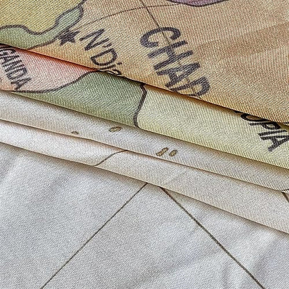 JAWO 60"L x 40"W Unframed Polyester Map Tapestry - Yellow, Portrait Orientation
