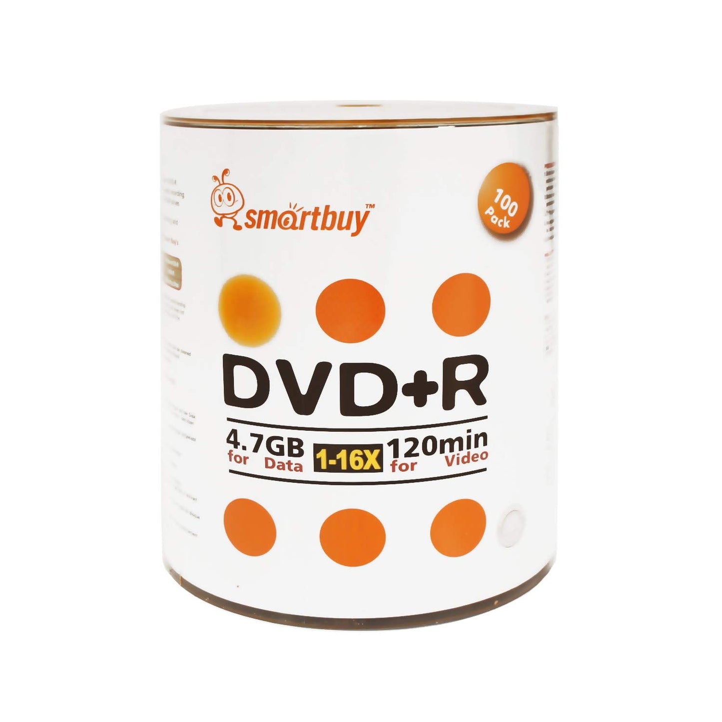 Smartbuy 4.7GB DVD+R 16x Recordable Discs 100-Count