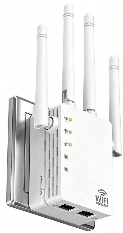 GEYILO WD-R1200U WiFi Extender 5GHz 2.4GHz 12880 Sq Ft 105 Devices Frequency
