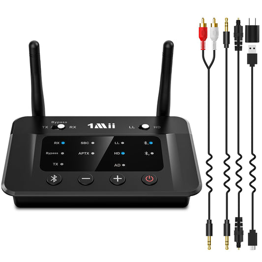 1Mii 3-in-1 B03 Bluetooth Transmitter Receiver 5.3 Black Audio Adapter