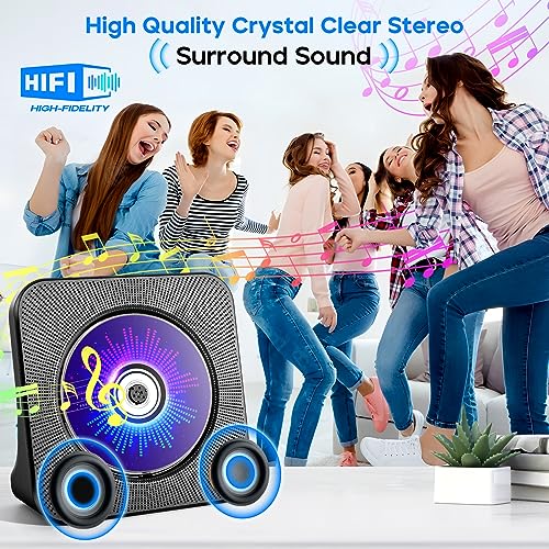ROADOM 7.4" RCD-608 Portable CD Player 2 Channel Multi-Function Audio Device