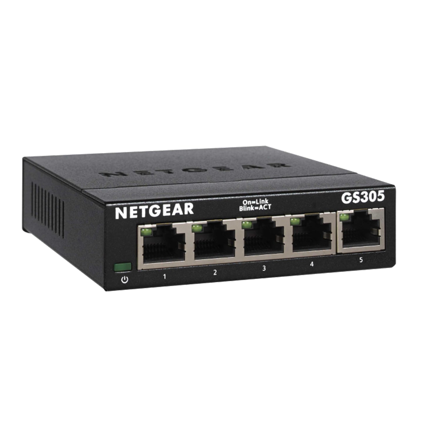 NETGEAR 5-Port Gigabit Ethernet Switch GS305 - 100-240 Volts - 1.1" Height - Metal Case