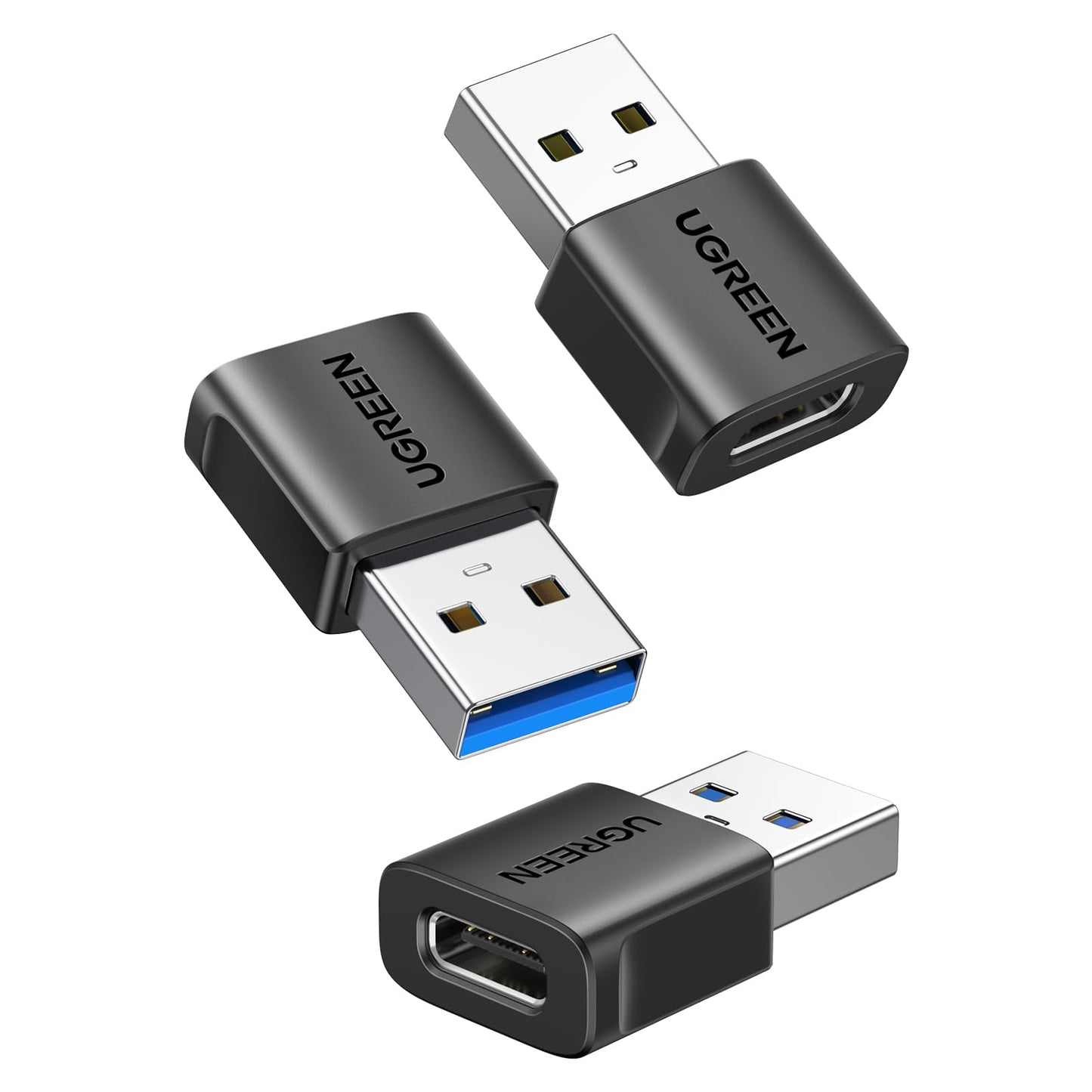 UGREEN 3-Pack USB to USB C Adapter Model US701, 10Gbps Data Transfer, USB Type A Connector