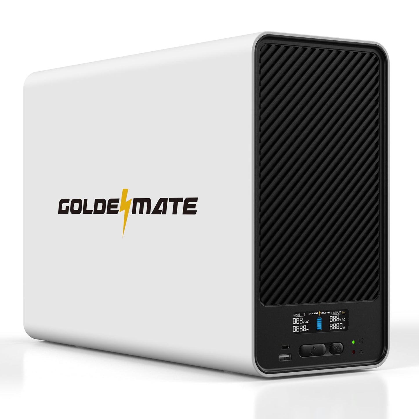 GOLDENMATE 1500VA/1200W Lithium UPS Battery Backup, 8 Outlets, Line Interactive