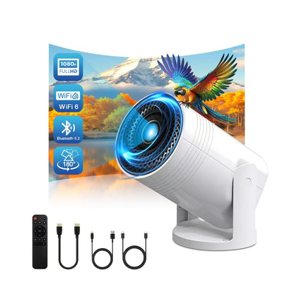 Geylnxng Portable Wireless Mini Projector 1920 x 1080 4K LCD