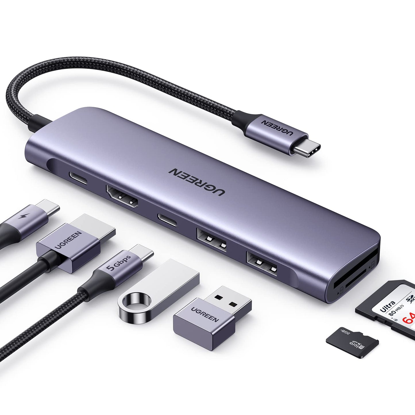 UGREEN 7-Port USB-C Hub Model 15214 4K HDMI 100W Power Delivery