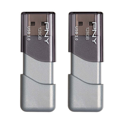 PNY 128GB Turbo Attaché 3 USB 3.0 Flash Drive Silver Model: P-FD128X2TBOP-MP