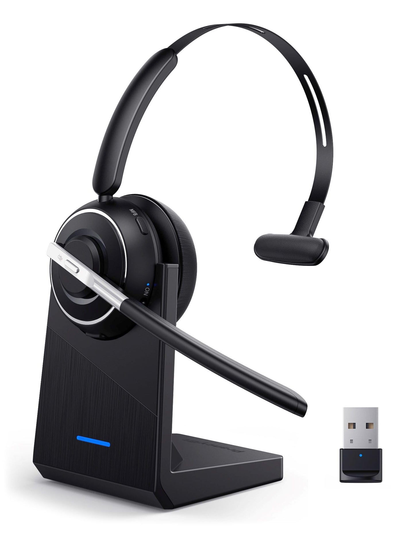 PrancyBt KH122M Bluetooth Wireless Headset with Noise Cancelling Microphone