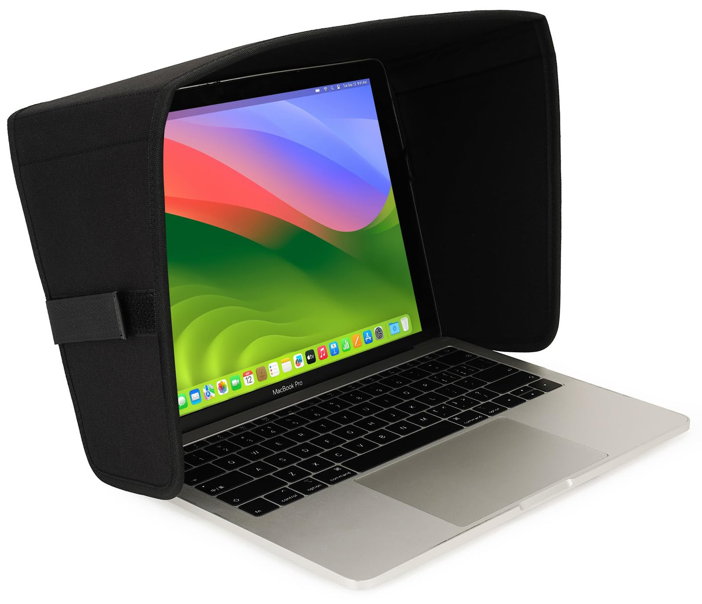TT TYTX 14 x 8 x 1 inches Laptop Sun Shade Cover Black Soft Recycled Fabrics