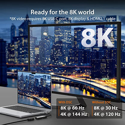 j5create USB Type C to HDMI Adapter JCA157 8K@60Hz 4K@144Hz Monitor