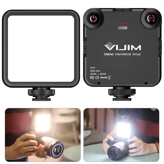 ULANZI VL-81 3000mAh Bi-Color LED Video Light 3200K-5600K USB Rechargeable