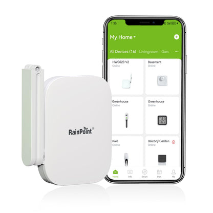RAINPOINT 023V2 White WLAN Wi-Fi Mini Hub 2.4GHz Coverage 853ft Wireless Connectivity