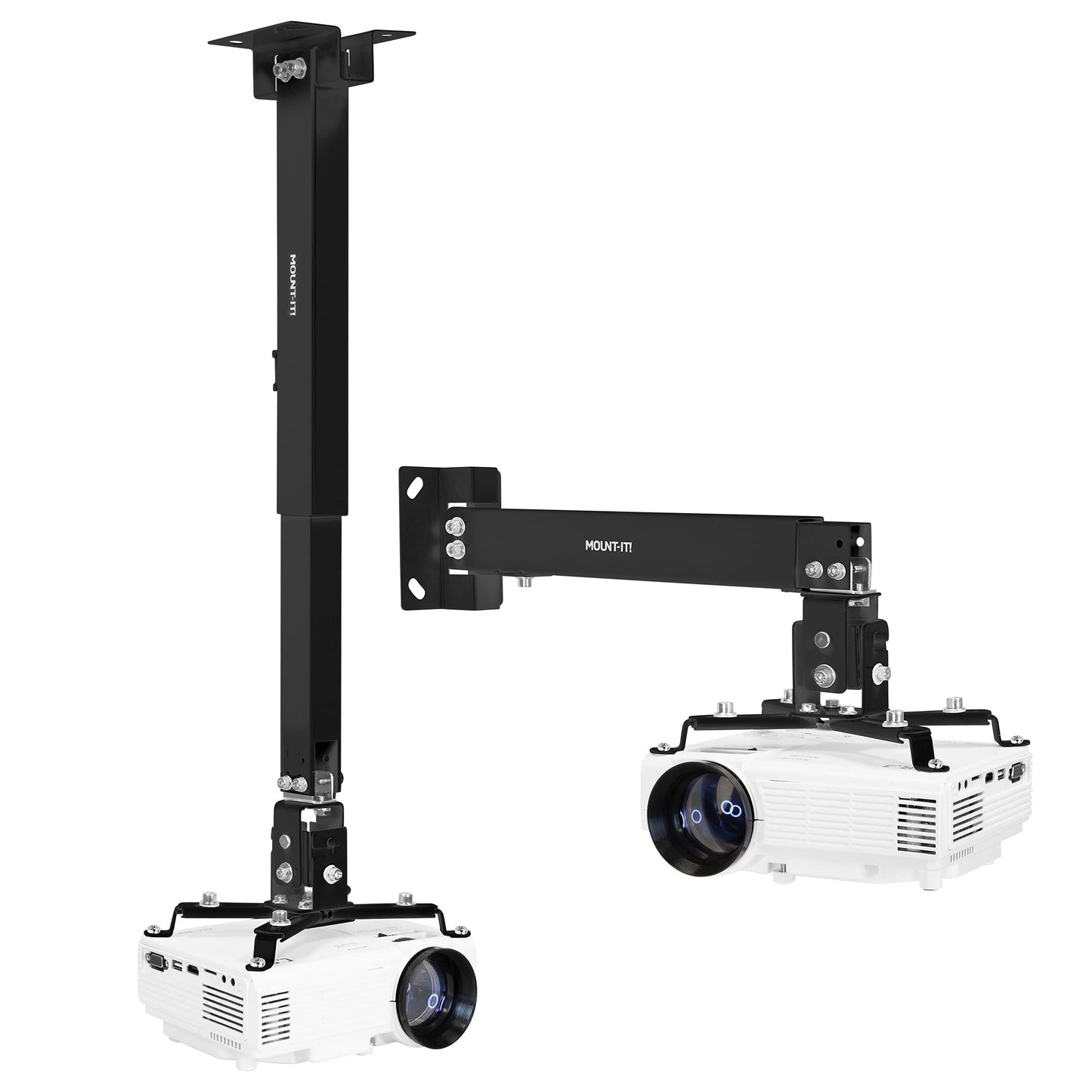 Mount-It! Projector Ceiling Mount 810164691118 Alloy Steel Black
