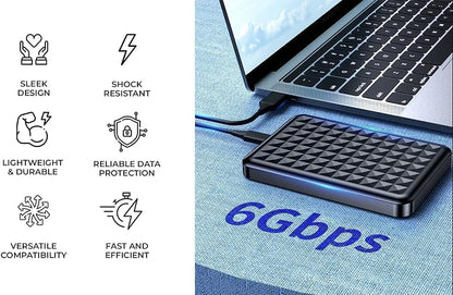 ModusTech 1TB External Hard Drive MT500 USB 3.0 2.5-inch Portable HDD