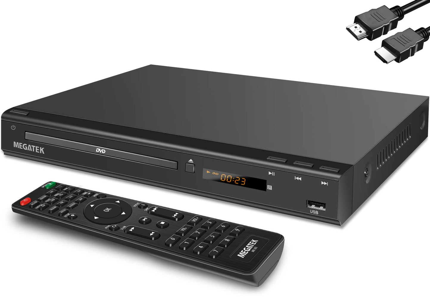 MEGATEK DP-260M55HD 1080p HD DVD Player Compact Multi-Format Playback Region Free