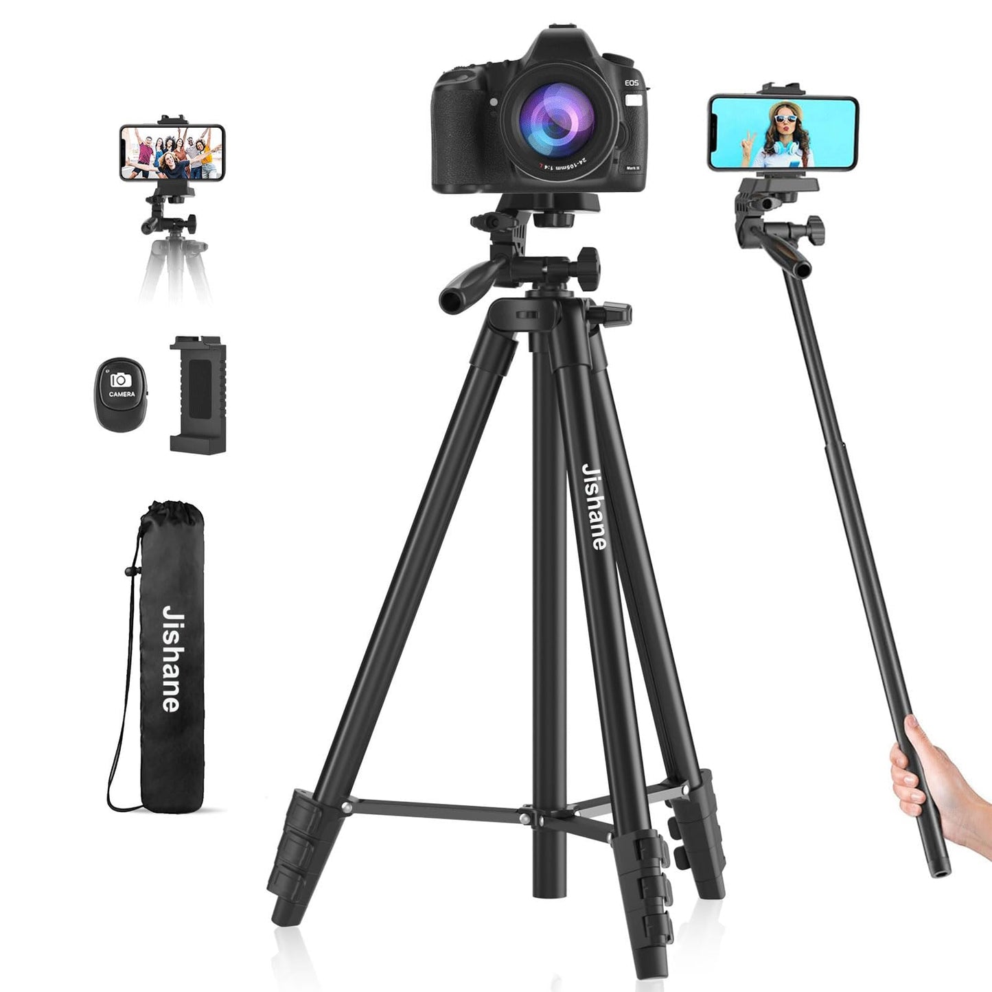 Jishane 71 Inches 831H Camera Tripod Complete Set