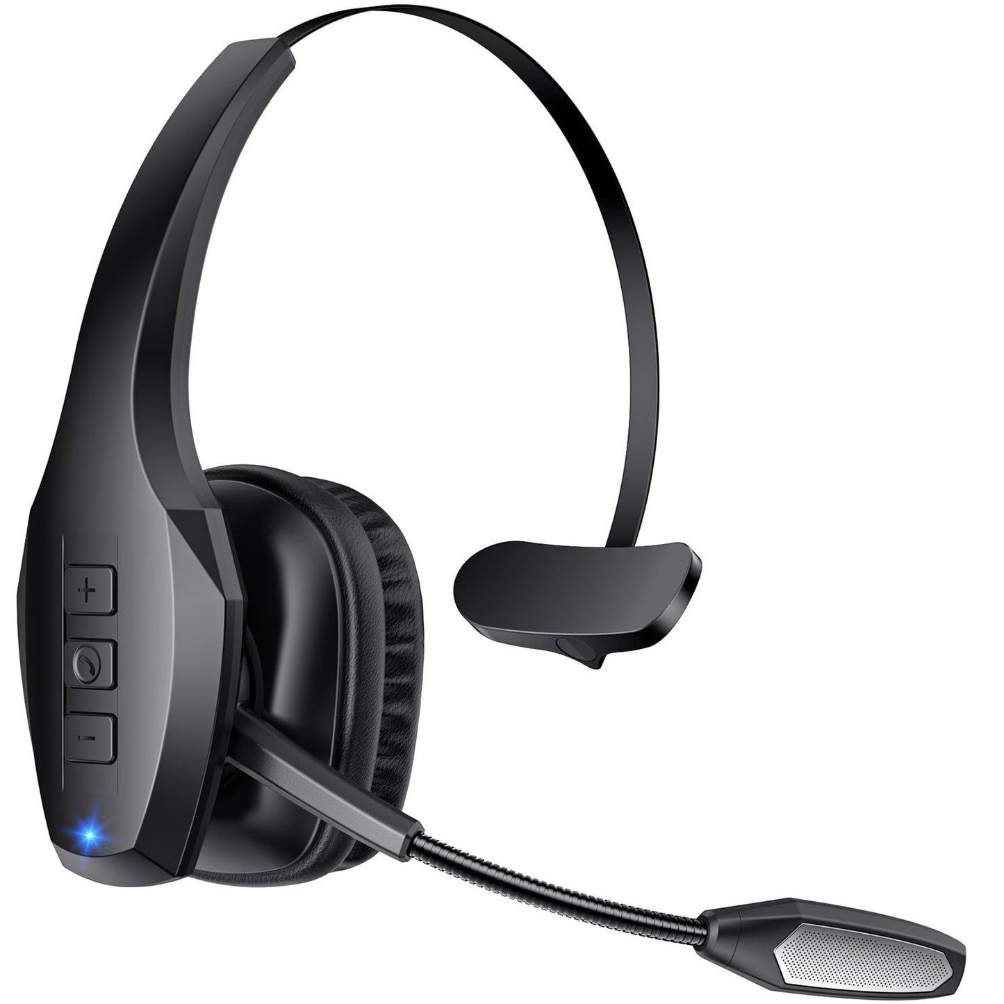 Necode A19 Bluetooth Headset with Microphone - Wireless - On Ear - Black