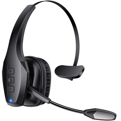 Necode A19 Bluetooth Headset with Microphone - Wireless - On Ear - Black