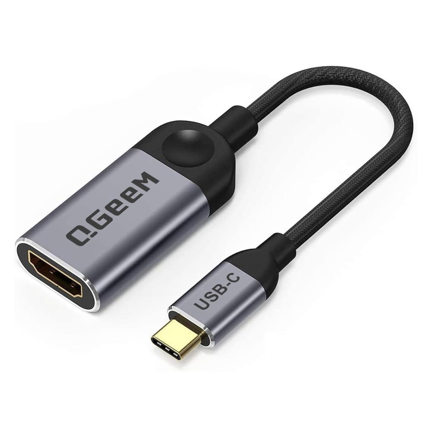 QGeeM USB C to HDMI Adapter XCHF02 4K 30Hz Gray