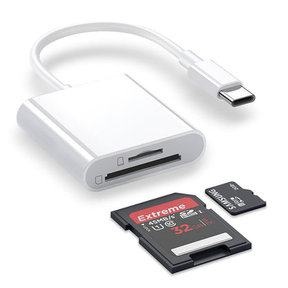 MaxRenard Dual-Slot SD Card Reader USB Type-C MicroSD Adapter
