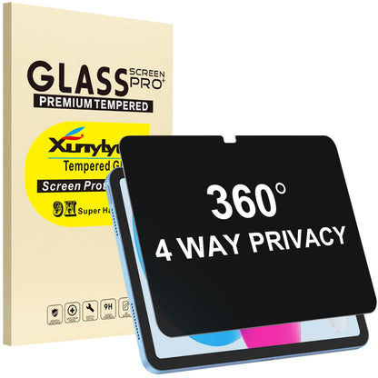 XunyLyee 11 Inches IP10 360° Anti-Spy 9H Tempered Glass Screen Protector