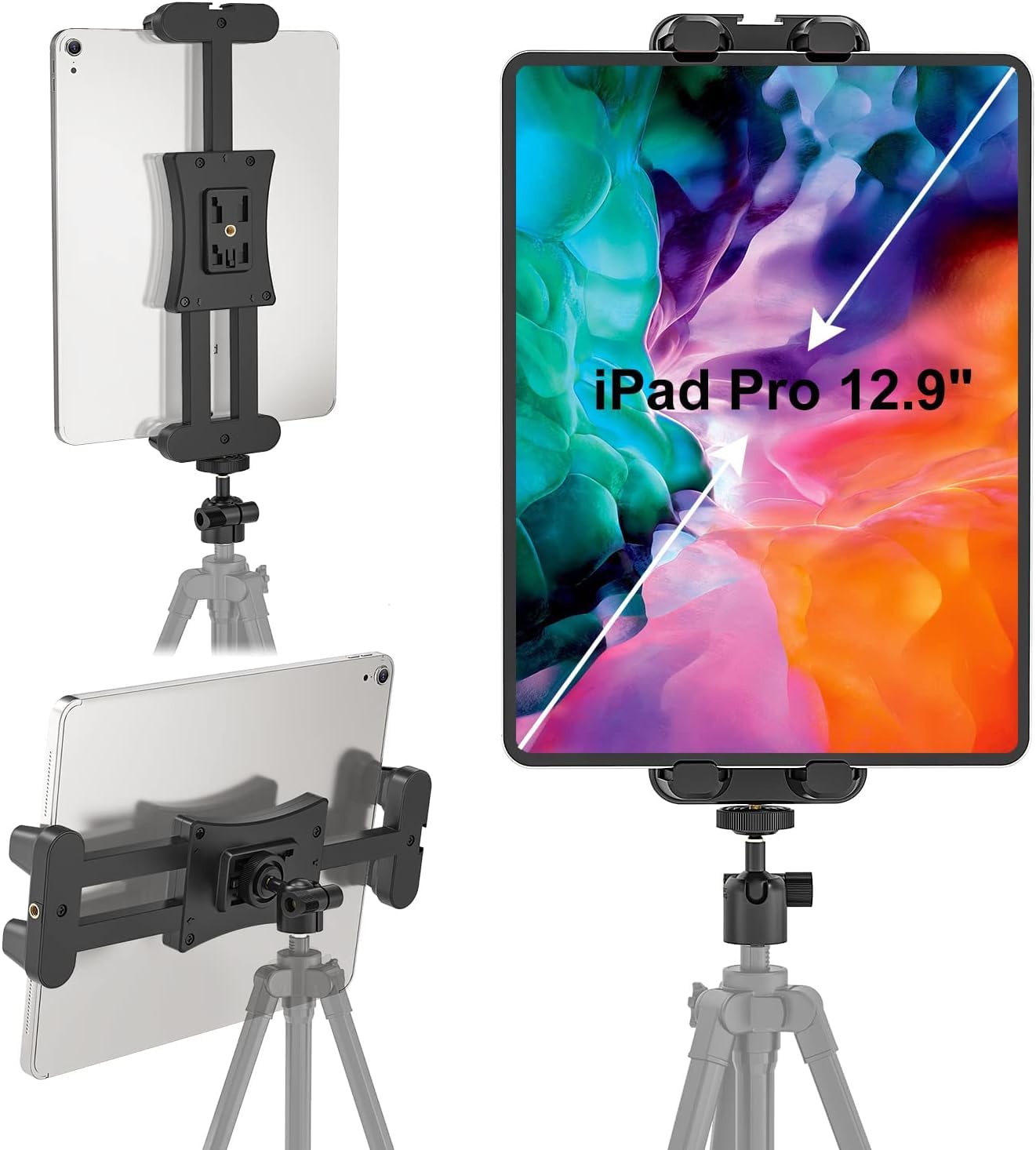 Cenawin Tablet Tripod Adapter d7dc26dd-d5bb-4d92-b490-eb198b806420 Adjustable Holder for 4.7-12.9 Inch Tablets