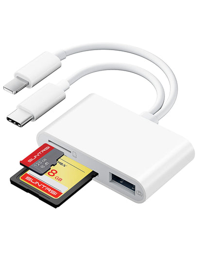 SUNTRSI SD Card 2 Slot Reader JP-ZJX-1317 MicroSD/SD Compatible USB 3.0