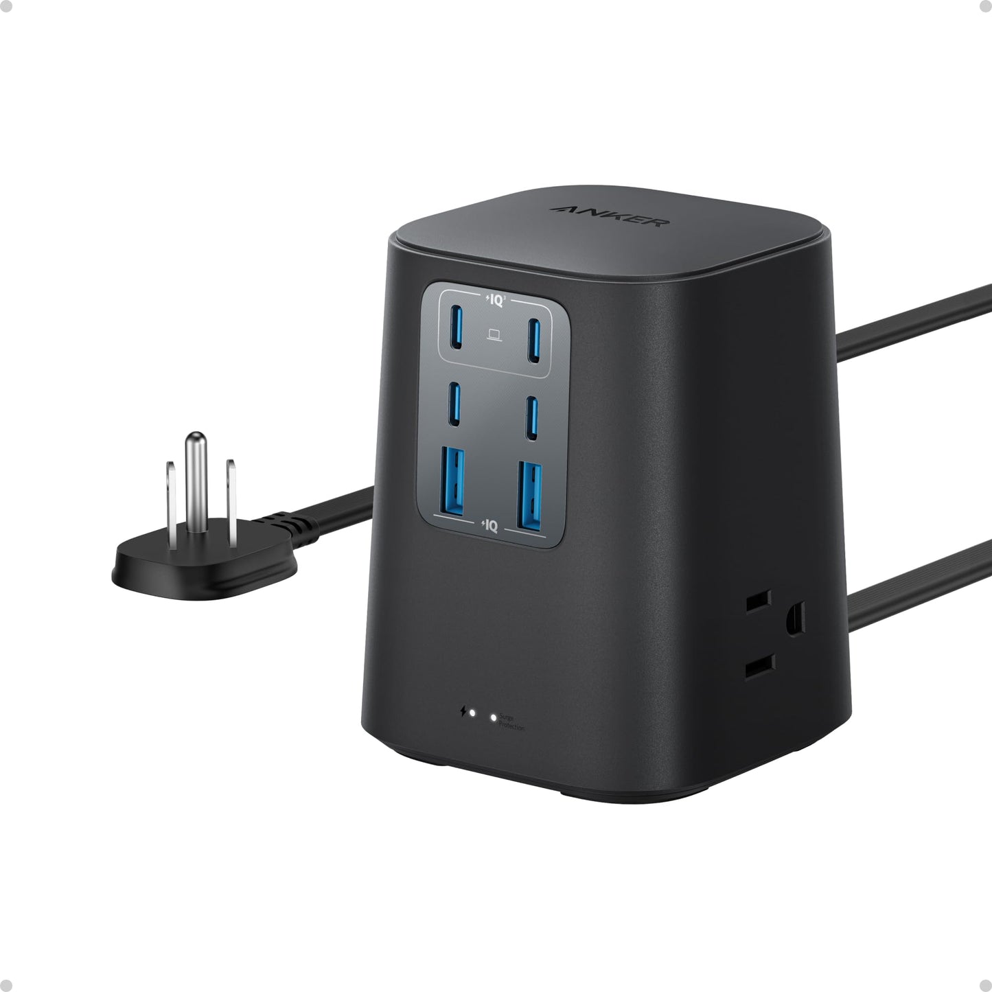 Anker 9-in-1 Power Strip A91C6 125 Volts 300 Joules with 6 USB Ports
