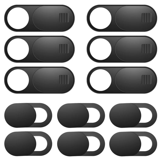 ZUCUCUC 12 Pack Webcam Camera Cover Slide - Black - Ultra-Thin Design - Fits Laptops, Desktops, Tablets, Smartphones