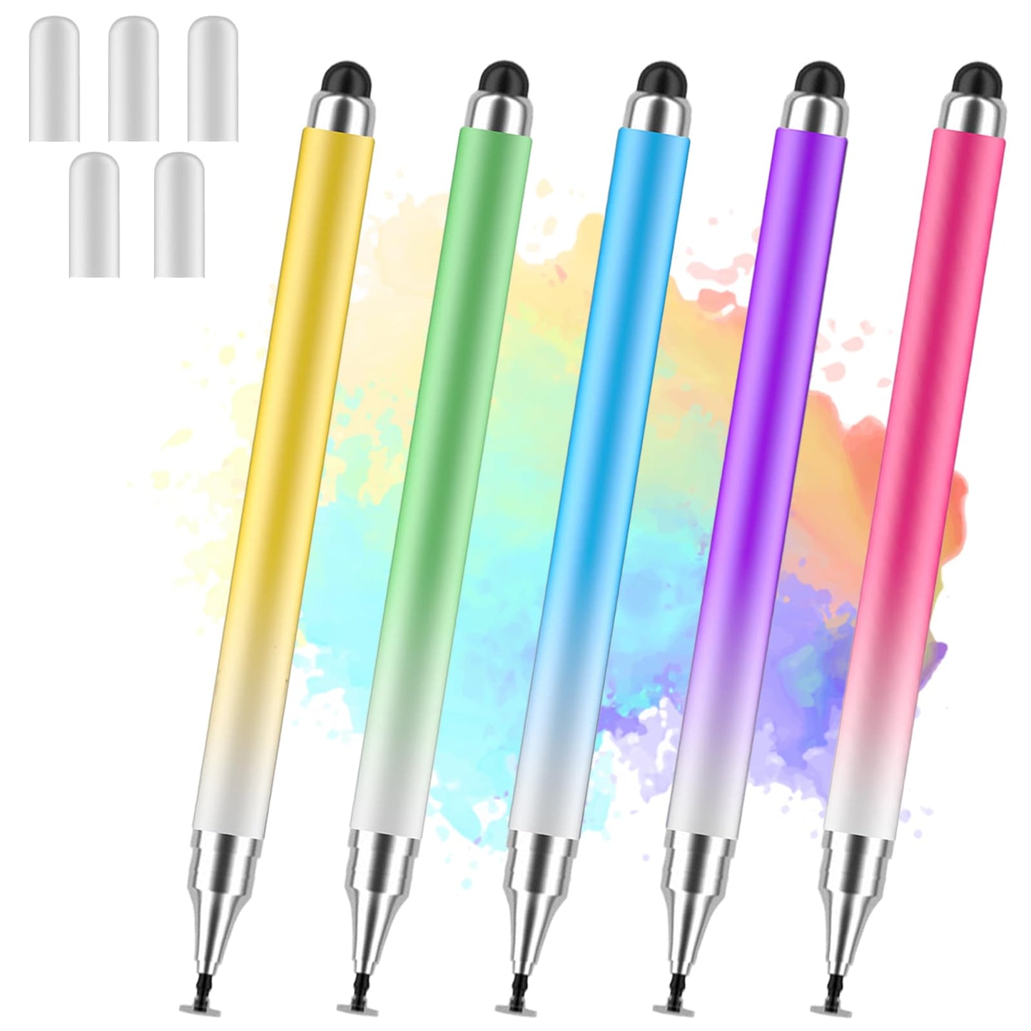 AmberVec 5 Count Stylus Pen Universal Capacitive Touch Screen Styluses