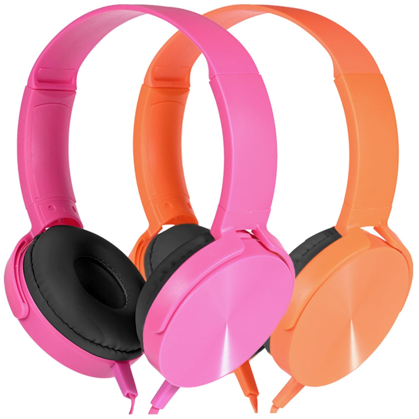Wensdo HY450 Wired Headphones 2-Pack for Students, On-Ear Student Headset for Educational Use