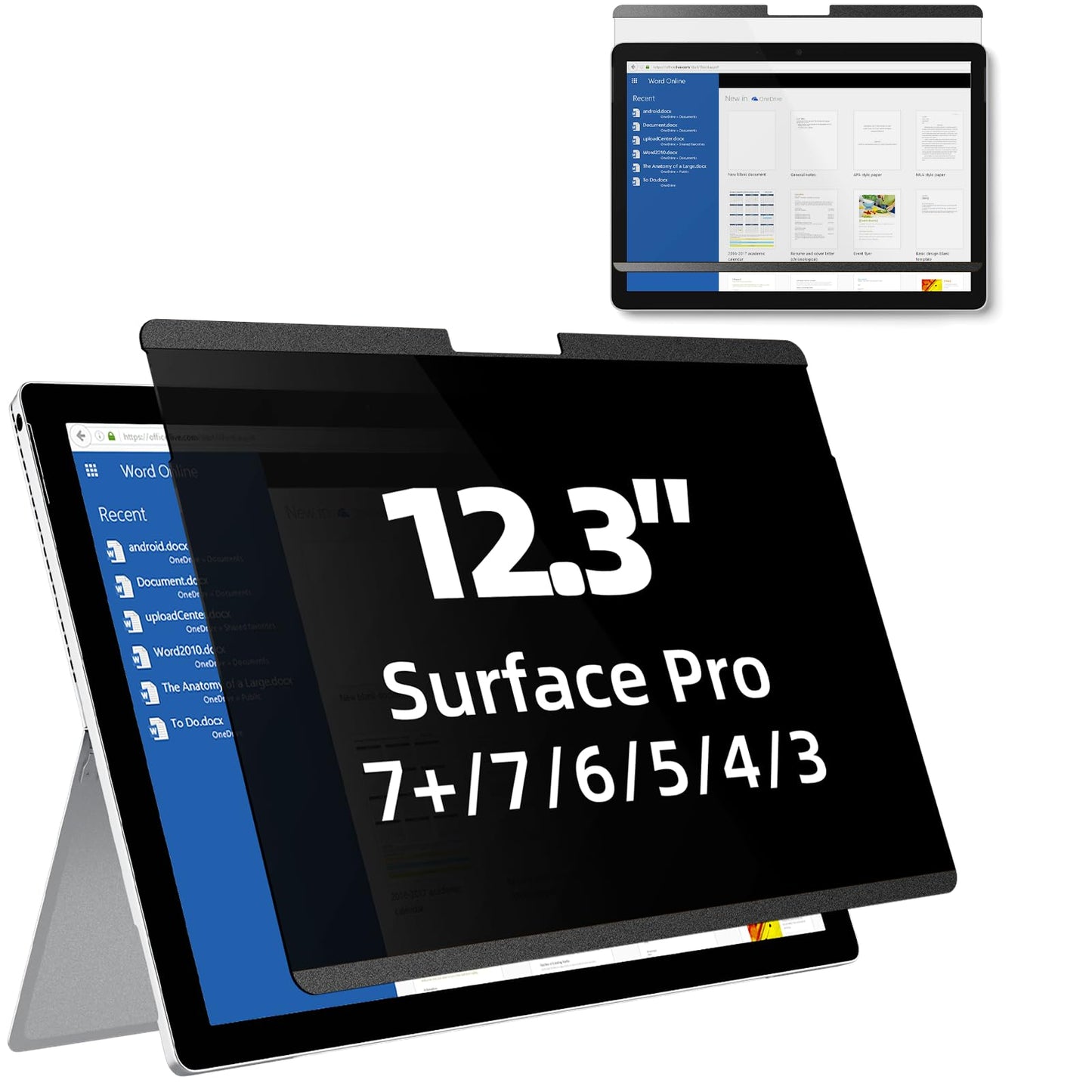 Mamol 12.3 Inch Magnetic Privacy Screen Protector for Surface Pro Models, Anti-Glare, Anti-Spy, Blue Light Blocking