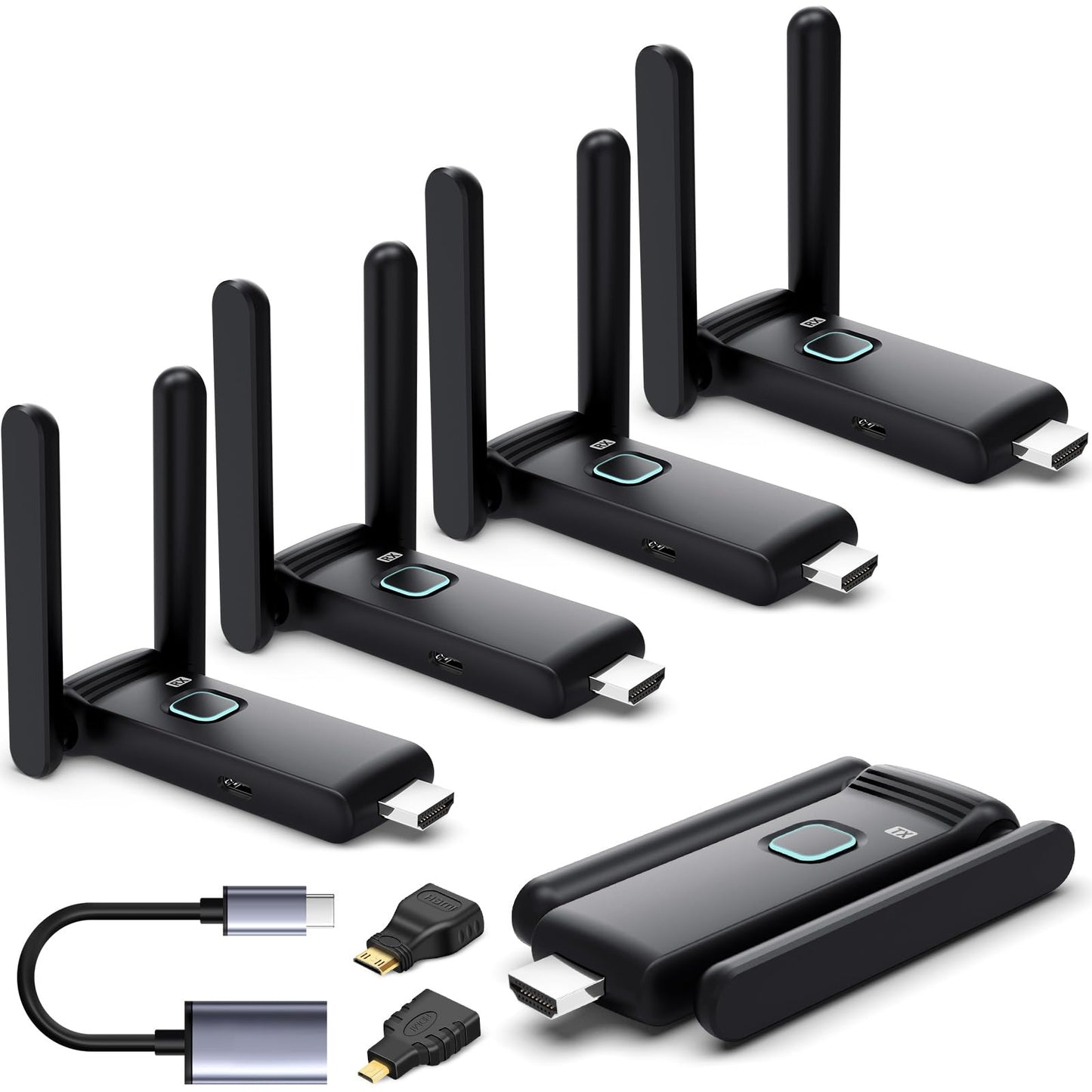 YUYUNLOMN G58F Wireless HDMI Transmitter with 4 Receivers 1080p