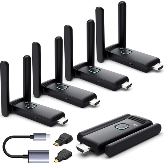 YUYUNLOMN G58F Wireless HDMI Transmitter with 4 Receivers 1080p