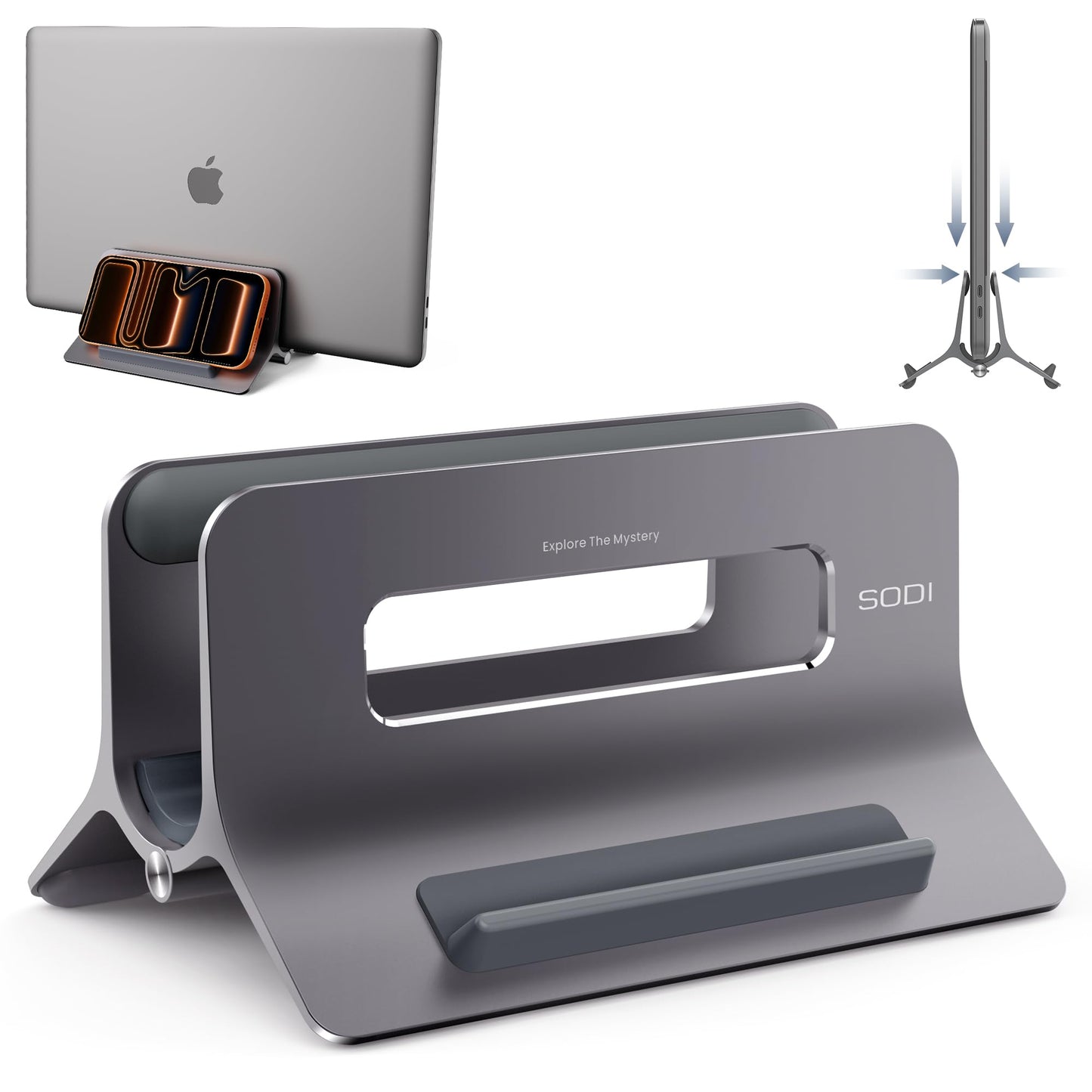 SODI Vertical Laptop Stand SM3-300 for Laptops and Tablets Compatible with MacBook Pro, MacBook Air, and Various Smartphones