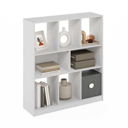 Furinno DALY Horizontal Cube Storage Organizer Bookcase 24121WH