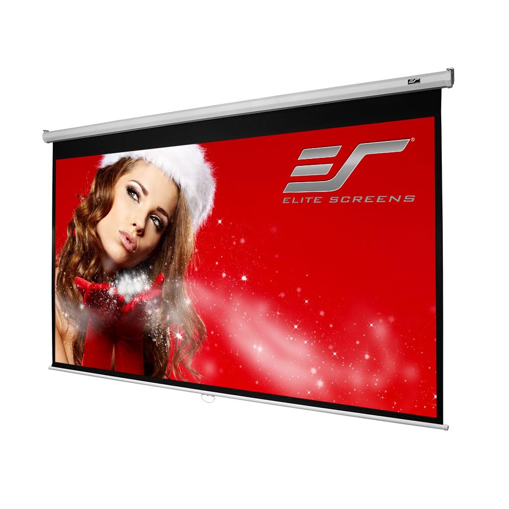 Elite Screens 100-INCH M100H 16:9 Manual Pull-Down Projection Screen