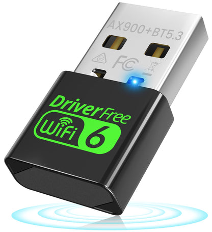 Auscoumer USB WiFi 6 Adapter 900Mbps Dual Band 2.4/5GHz with Bluetooth 5.3 for PC/Laptop, Model WD-AX905